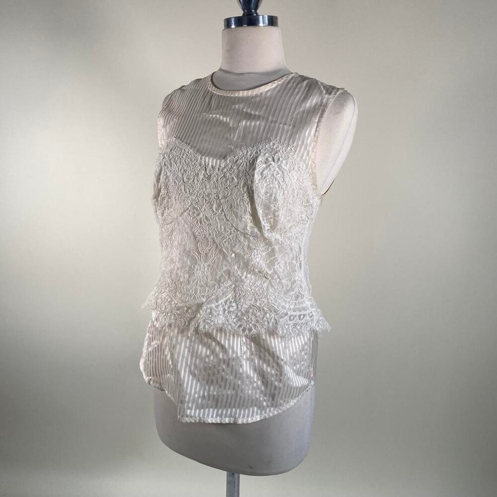Vintage white lace bustier top